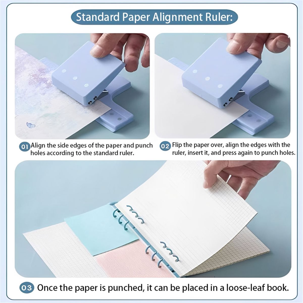 Paper Punch 3 Hole - 【New User-Coupon!】3-Hole Punch Handheld Paper Punch,