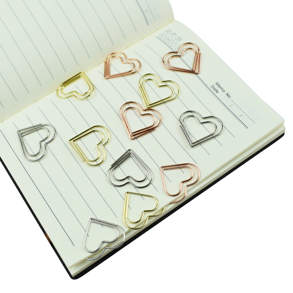 12-Piece Set Heart Paper Clips - đánh giá và giá Binder Clip Assorted