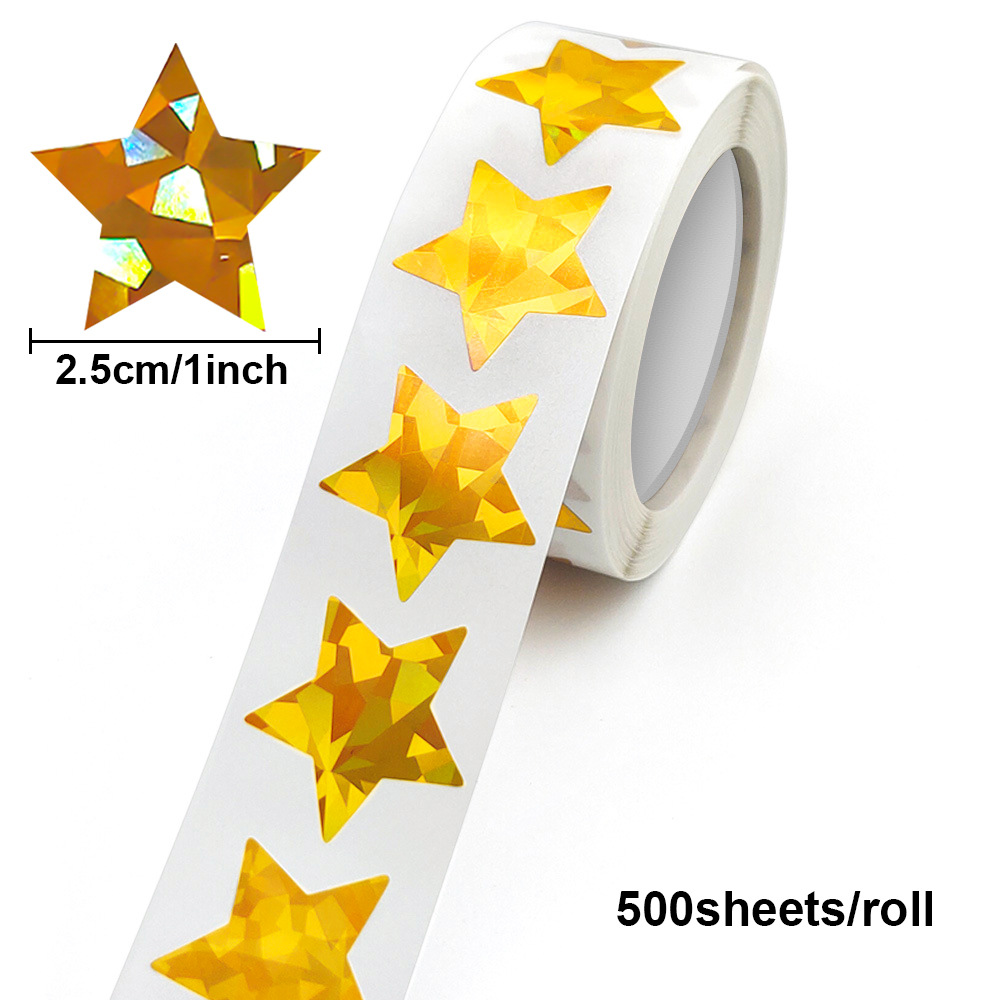 JCAC 500pcs/roll 1 Inch Hologr - đánh giá và giá Sticker Label Roll