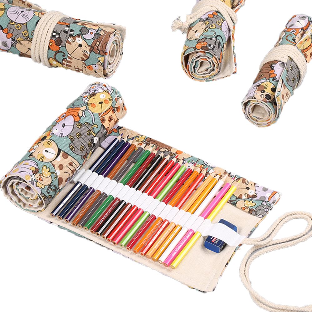 Cartoon Boys Girls Roll School - đánh giá và giá Pen Pouch Roll