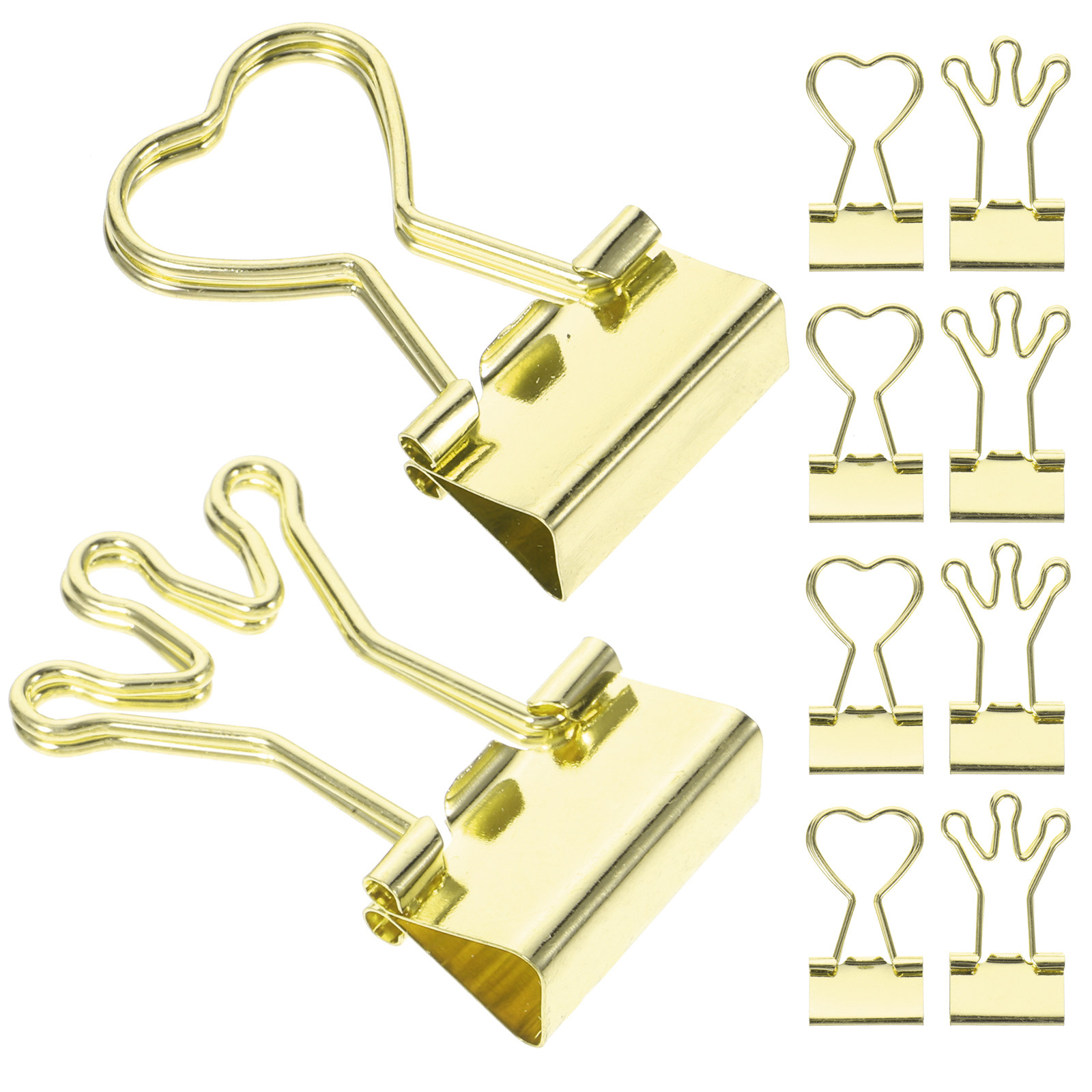 10Pcs Heart Shape Tail Binder  - đánh giá và giá Binder Clip Assorted