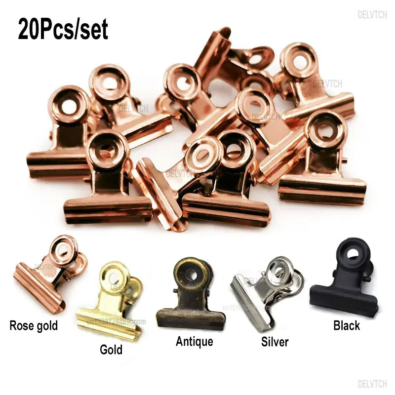 20PCS/Set 21mm*23mm Round Meta - đánh giá và giá Binder Clip Assorted