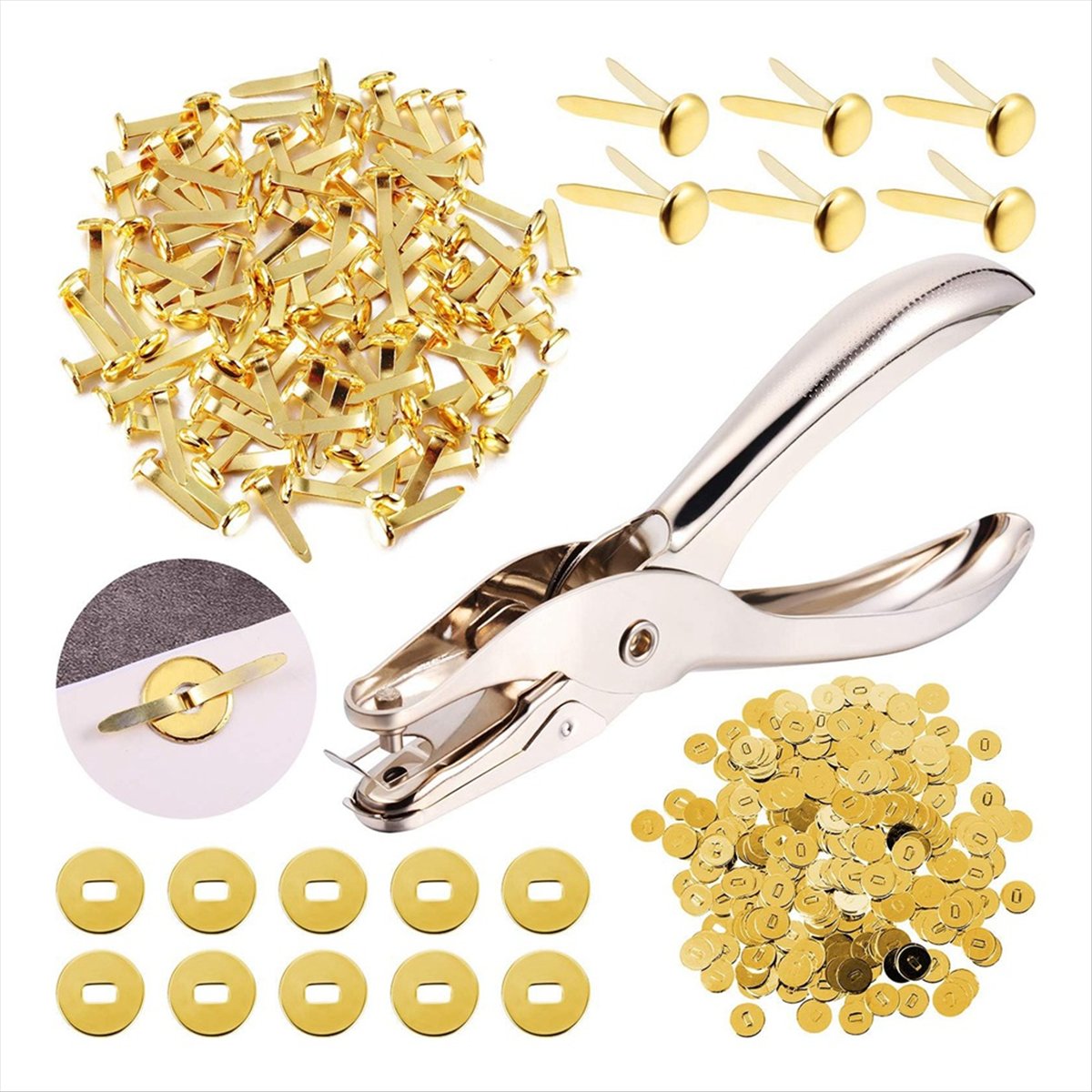 A78I 300 Pieces 3/4 Inch Brass - đánh giá và giá Paper Punch 3 Hole