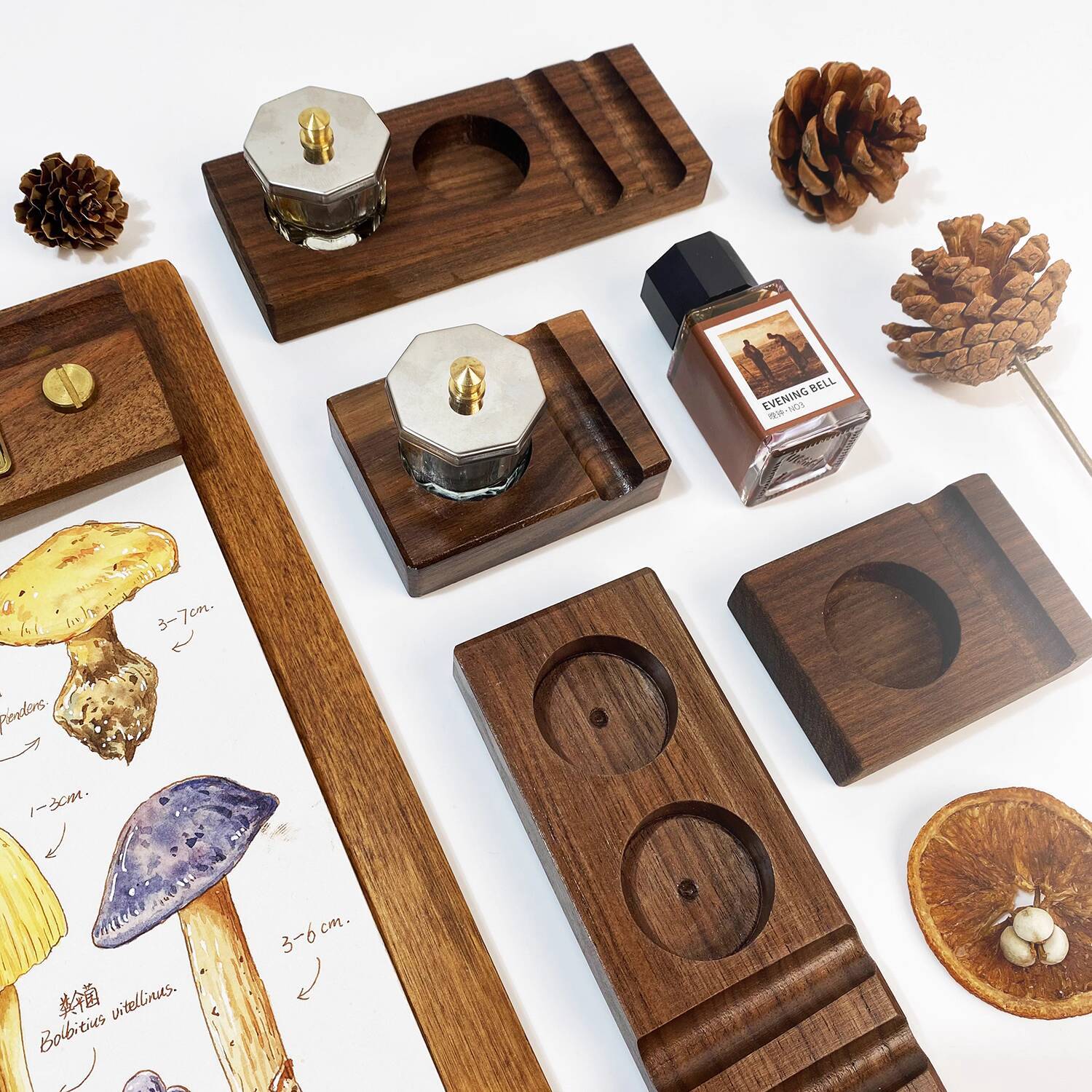Ink Base Pen Rest Wooden Stand - đánh giá và giá Calligraphy Ink Bottle