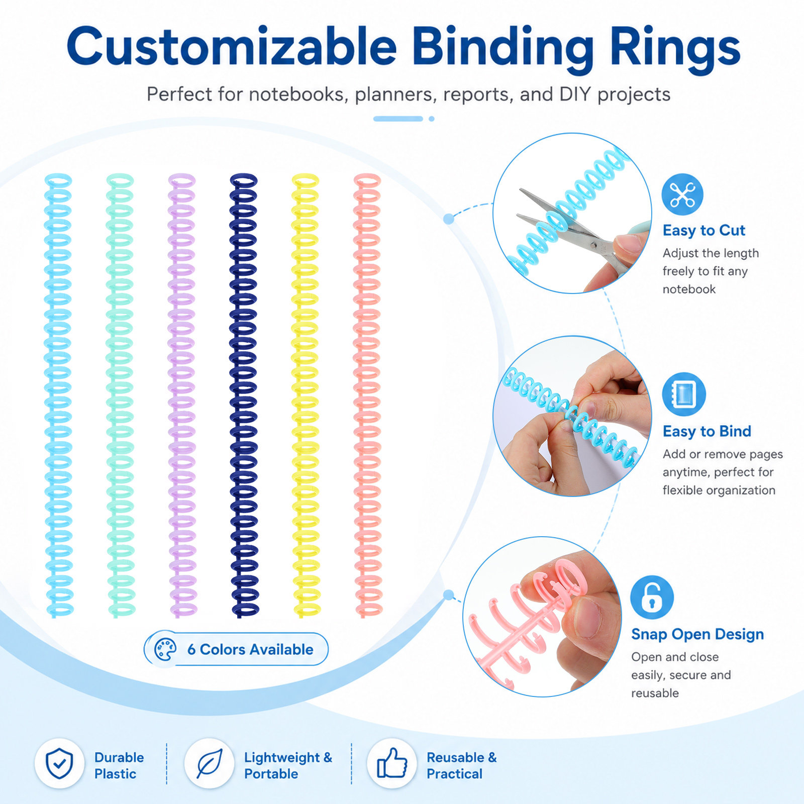 12Pcs Binding Spines Plastic C - đánh giá và giá Binding Comb Plastic