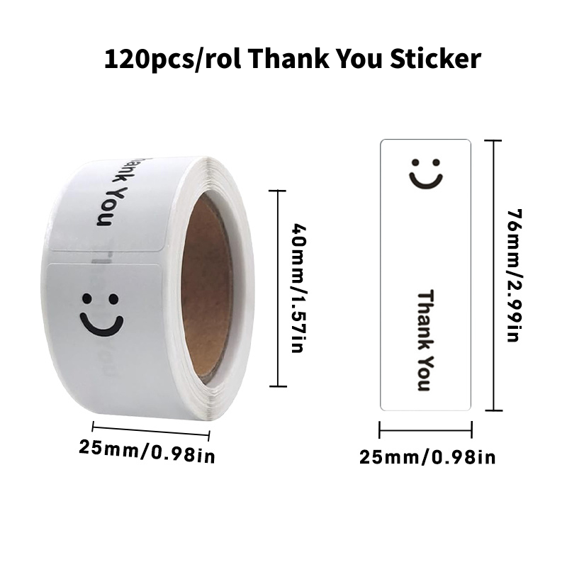 KAYSION 120Pcs/Roll Thank You  - đánh giá và giá Sticker Label Roll